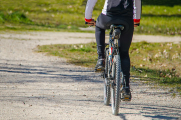 Fototapeta premium Cyclist riding a bicycle