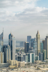 Aerial view of Dubai cityscape, UAE
