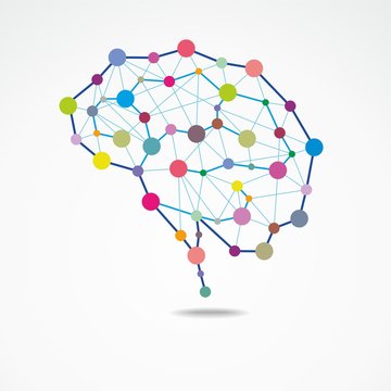 Creative brain concept - colorful