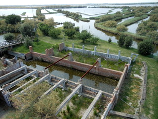 Fish farming in sea lagoon