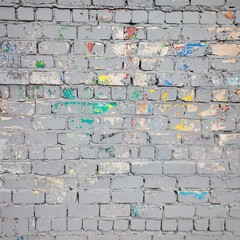 Grey Spring Brick Wall