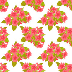 Floral seamless pattern in pink flowers for textile print, book cover, wallpaper, manufacturing, wrap, scrapbooking