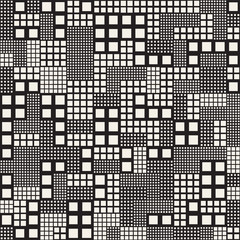 Fototapeta premium Endless Abstract Background With Random Size Squares. Vector Seamless Pattern.