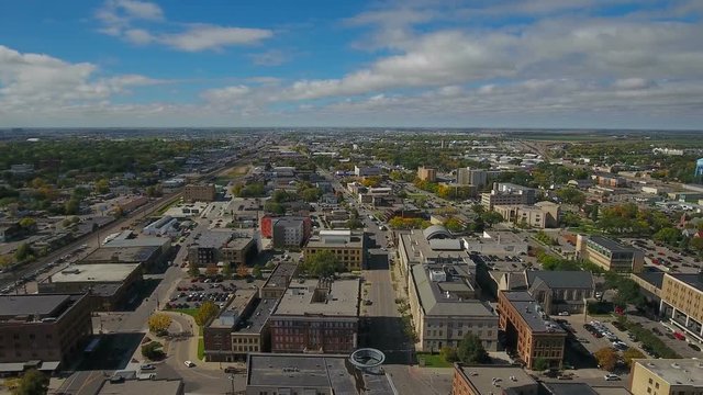 Aerial North Dakota Fargo September 2016 4K