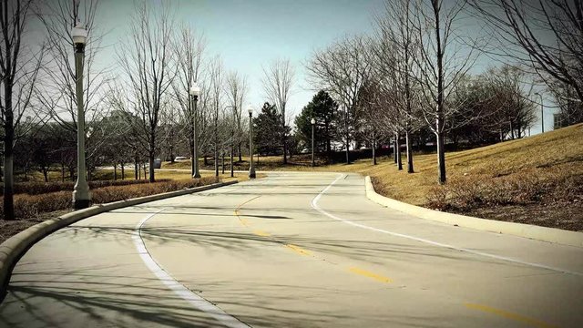 4k Bicycle Path Along The Shores Of Lake Michigan In Chicago, Illinois