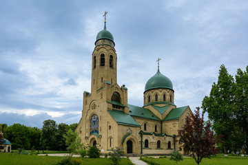 Church of the Intercession of the Blessed Virgin (Svyatopokrovsky Church) in the Parkhomivka, Kyivska oblast, Ukraine.