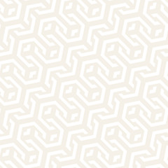 Vector Seamless Interlacing Lines Pattern. Repeating Geometric Background With Hexagonal Lattice.