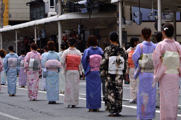 祇園祭 後の祭 
ladies' parade of Gion festival, Kyoto Japan