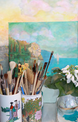 Artistic brushes.
