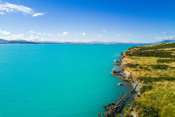 Fototapeta na wymiar Aerial Lake Pukaki, NewZealand