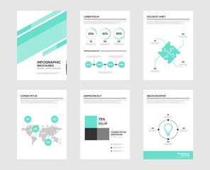 Infographic brochure elements for business data visualization