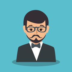 businessman character avatar icon