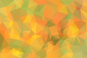 Green yellow orange low poly background