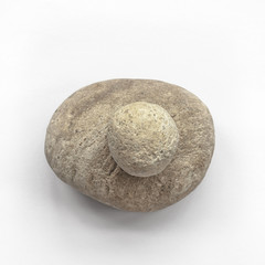 Fototapeta premium Pebbles on a white background