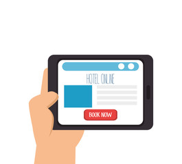 hand user tablet icon