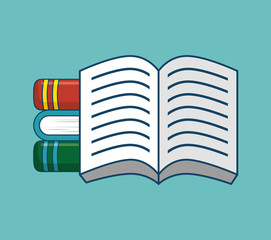 text book isolated icon