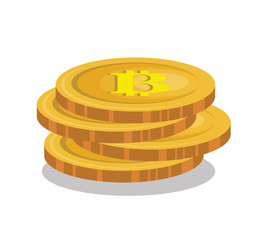 bitcoins trading flat icons