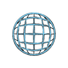 Global online connection icon vector illustration graphic design