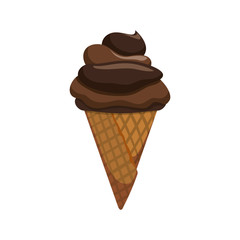 Delicious ice cream icon vector illustration graphic design