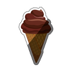 Delicious ice cream icon vector illustration graphic design