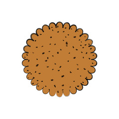 Cookie delicious snack icon vector illustration graphic design