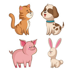 cute collection wildlife image vector illustration eps 10