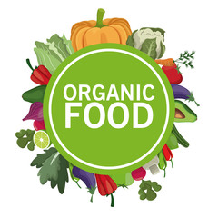 organic food nutrition menu image vector illustration eps 10