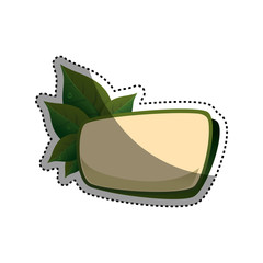 Green ecology label icon vector illustration graphic design