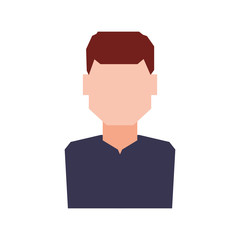 Man faceless profile icon vector illustration graphic design