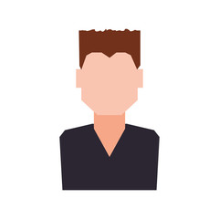 Man faceless profile icon vector illustration graphic design