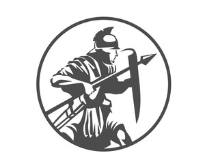 Modern Charismatic Knight Leader Logo