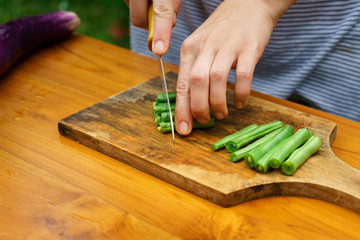 vegetables cooking class. culinary workshop. salad