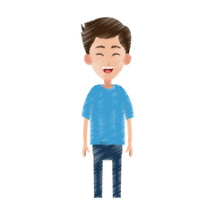 Fototapeta premium happy boy kid or child icon image vector illustration design 