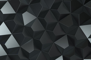 Obraz premium Pattern of black pyramid shapes