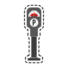 car parking meter icon image vector illustration design 