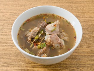 Thai Spicy and Sour Soup of Beef Entrails