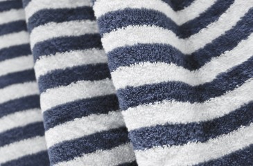 Detail of The White and Blue Bath Towel Texture