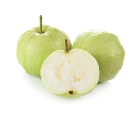 guava fruit isolated on the white background.