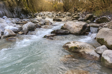 Naklejka na ściany i meble titerno river in park of matese