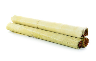 Tobacco isolated on white background