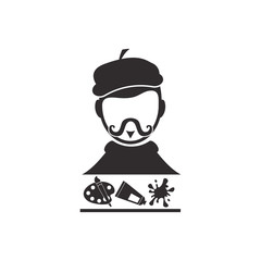 Artist vector icon. Set.