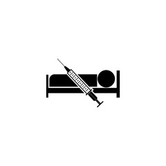Syringe Patient. vector  icon.