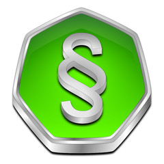 Law paragraph button - 3D illustration