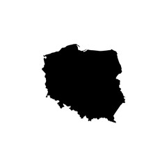 Fototapeta premium Map of Poland vector icon