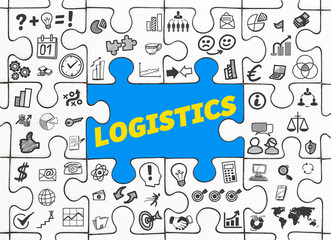 Logistics / Puzzle mit Symbole
