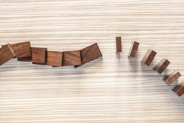Domino effect concept