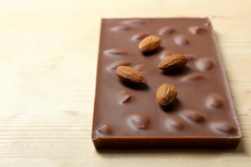 milk chocolate with almonds