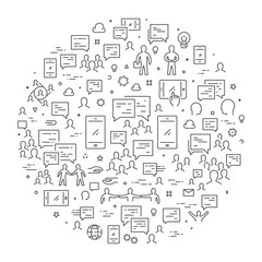 Vector line concept for internet communication