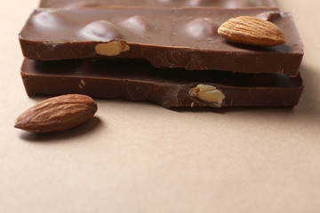 milk chocolate with almonds