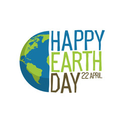 Earth day logo design. 